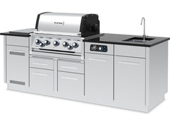 Broil King Imperial 38″ Gas Grill with Island — Freestanding Outdoor Kitchen