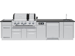 Broil King Imperial Kitchen Island — 44″ Gas Grill with Refrigerator, Rotisserie & Side Burner