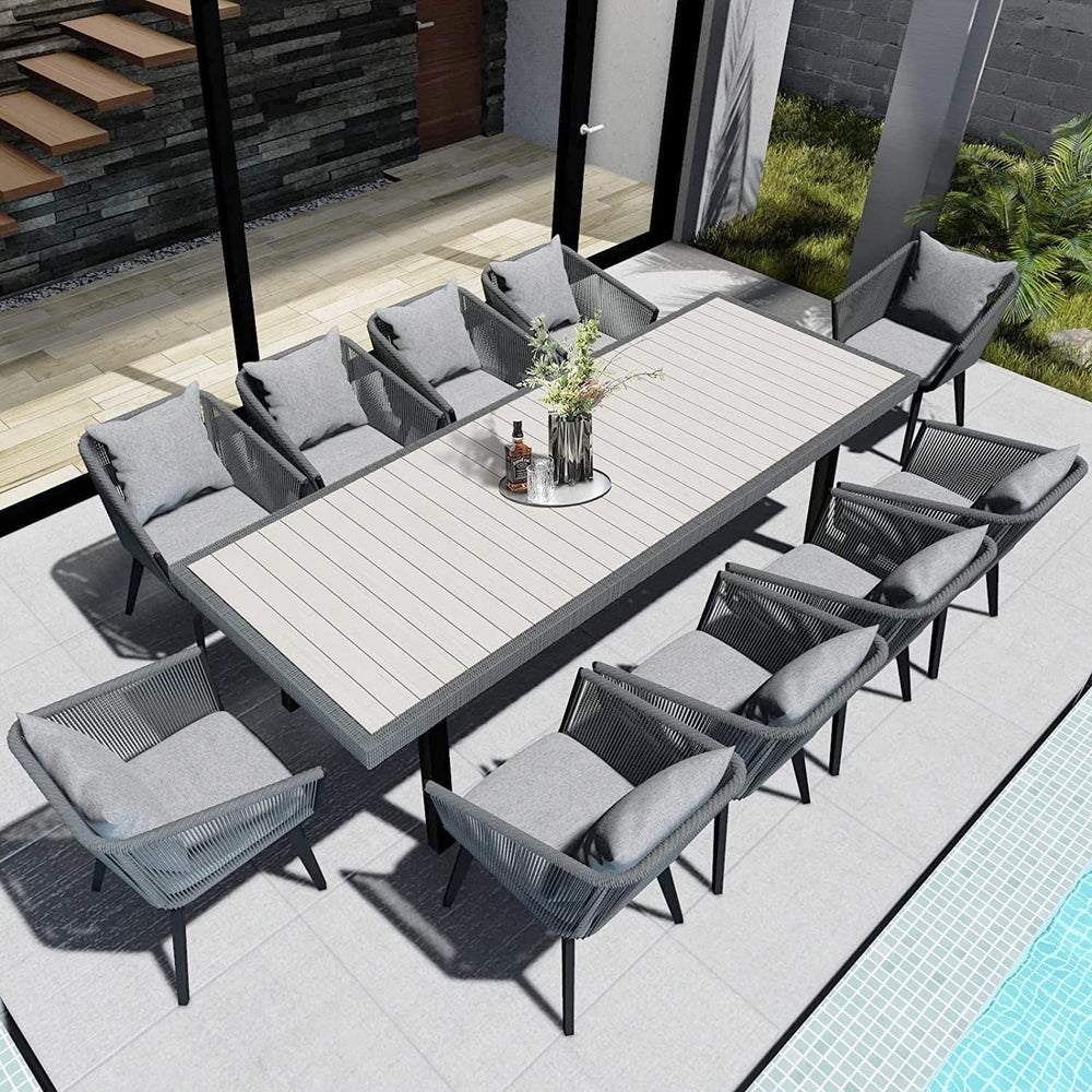 Elegant 11 Piece Patio Dining Set for Outdoor Spaces-0