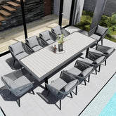 Elegant 11 Piece Patio Dining Set for Outdoor Spaces-0