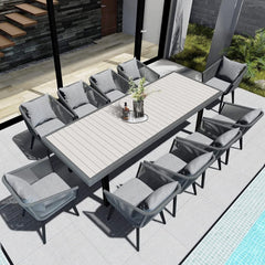 Elegant 11 Piece Patio Dining Set for Outdoor Spaces-0
