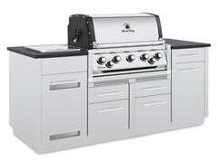 Broil King Imperial S 590i — 32″ Freestanding Gas Grill Center with Rotisserie & Side Burner