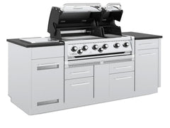 Broil King Imperial S 690i 6-Burner Gas Grill Center with Rotisserie, Side Burner & Granite Countertop