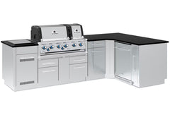 Broil King Imperial S 690i Gourmet Outdoor Kitchen — Dual-Oven Grill Island with Refrigerator