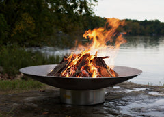 Fire Pit Art Bella Vita 46" Artisan Stainless Steel Fire Pit