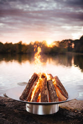 Fire Pit Art Bella Vita 58.5" Artisan Stainless Steel Fire Pit