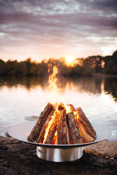 Fire Pit Art Bella Vita 34.5" Artisan Stainless Steel Fire Pit