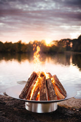 Fire Pit Art Bella Vita 46" Artisan Stainless Steel Fire Pit