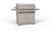 Bull Brahma 38″ — 5-Burner Premium Freestanding Gas Grill Cart with Infrared Rotisserie