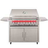TrueFlame 40-Inch 5-Burner Freestanding Gas Grill with Rear Infrared Burner