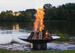 Fire Pit Art Bella Vita 46" Artisan Stainless Steel Fire Pit