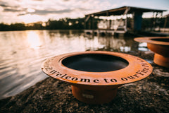 Fire Pit Art Saturn "Toasted" Personalized Artisan Fire Pit