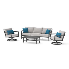 Outdoor Four Piece Sofa Set With Sunbrella Cushion Covers-1