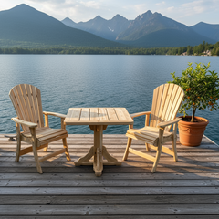 The Best Adirondack Chair Company Dining Set for 2 with Pedestal Table