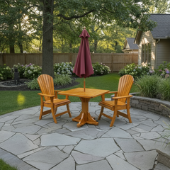 The Best Adirondack Chair Company Dining Set for 2 with Pedestal Table