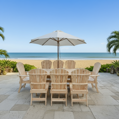 The Best Adirondack Chair Company Dining Set for 8 with 6' Trestle Table