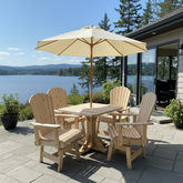 The Best Adirondack Chair Company Dining Set for 4 with Pedestal Table