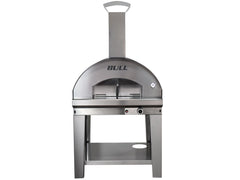 Bull Gas-Fired Freestanding Italian Pizza Oven on Cart — Stainless Steel