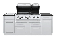 Broil King Imperial S 690i 6-Burner Gas Grill Center with Rotisserie, Side Burner & Granite Countertop