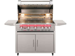 TrueFlame 40-Inch 5-Burner Freestanding Gas Grill with Rear Infrared Burner