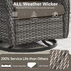 Outdoor Swivel Rocker Patio Chairs Set with Table-3