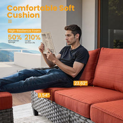 10 Piece Outdoor Patio Furniture Set with Fire Pit-2