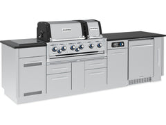 Broil King Imperial 44″ Freestanding Grill Island with Refrigerator, Rotisserie & Side Burner