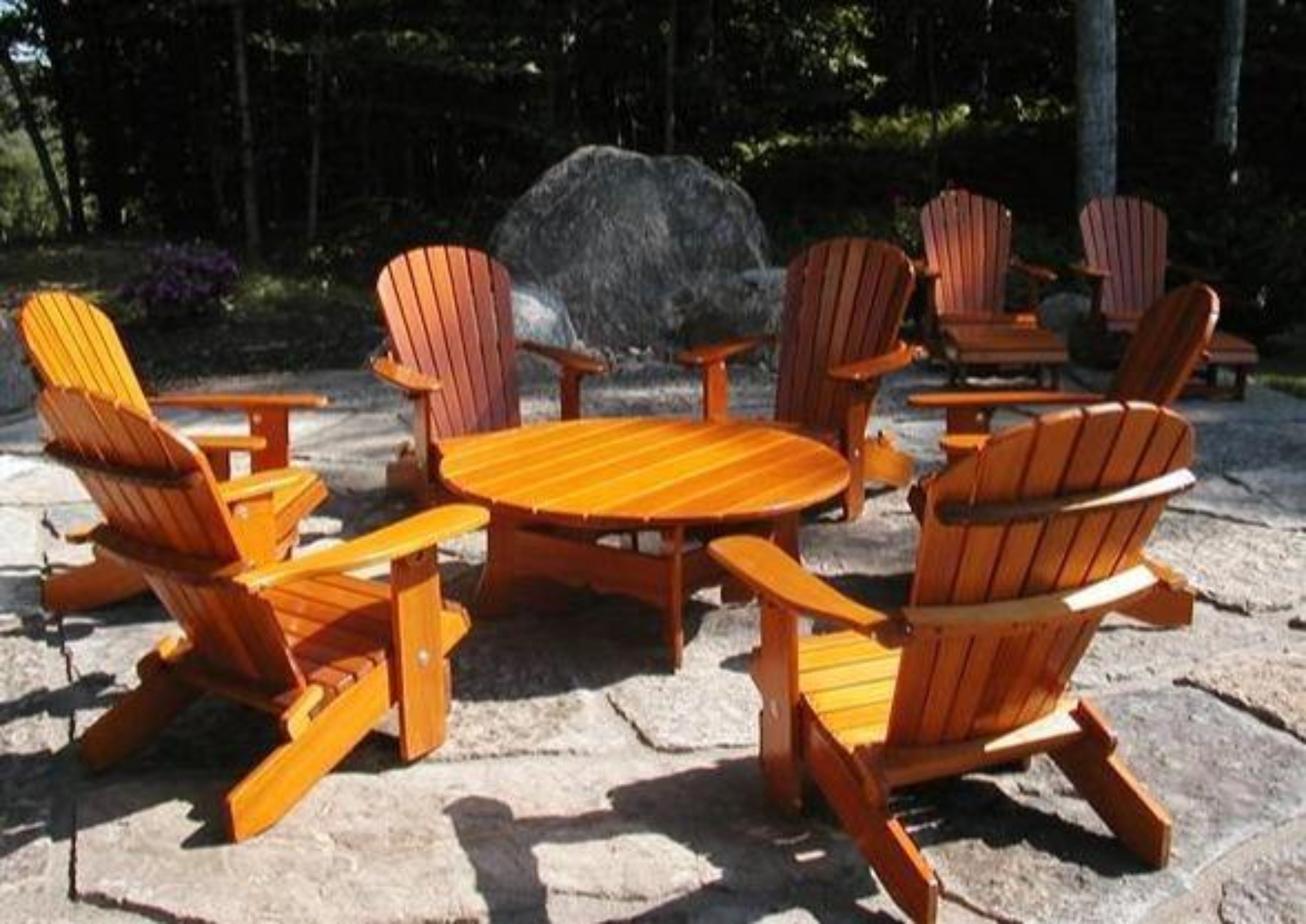 The Best Adirondack Chair Company Wooden Royal Social Set for 6