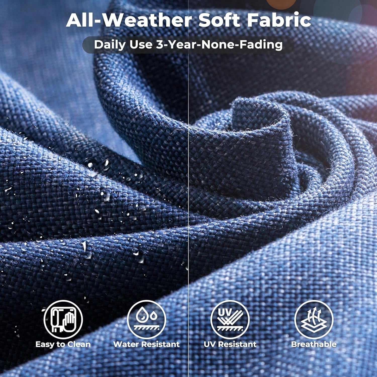 Outdoor Wicker Sectional Sofa Set with Swivel Chairs-3