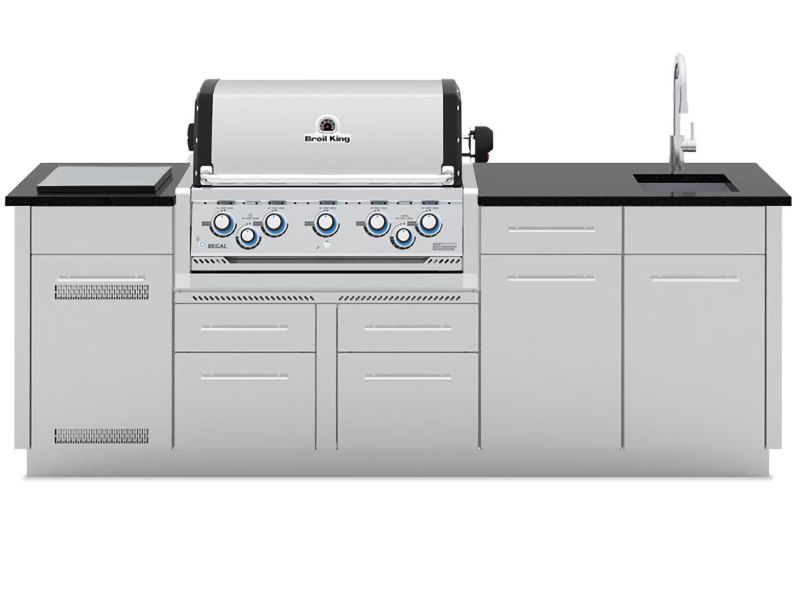 King Imperial iQue™ Outdoor Kitchen Enclosure — Smart Grill Island