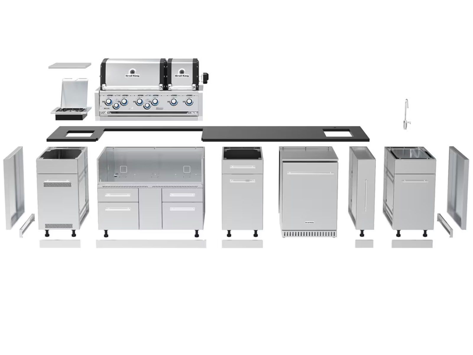 Broil King Imperial Kitchen Island with Dual-Oven Grill & Refrigerator