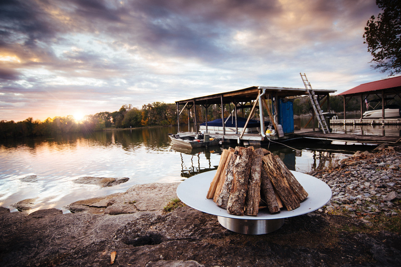 Fire Pit Art Bella Vita 70" Artisan Stainless Steel Fire Pit