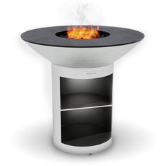 Arteflame 40″ Platinum Series — Flat-Top Charcoal Grill & Fire Bowl with Storage Base