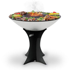 Arteflame 40″ Platinum Series — Flat-Top Charcoal Grill & Fire Bowl with Euro Base