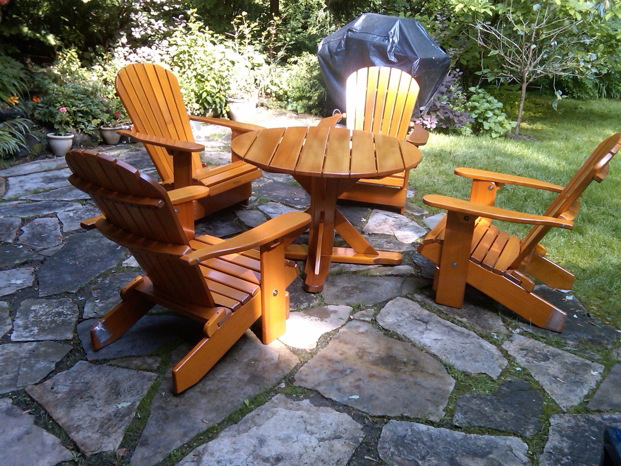 The Best Adirondack Chair Company Wooden Royal Picnic Set for 4