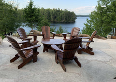 The Best Adirondack Chair Company Wooden Royal Social Set for 6