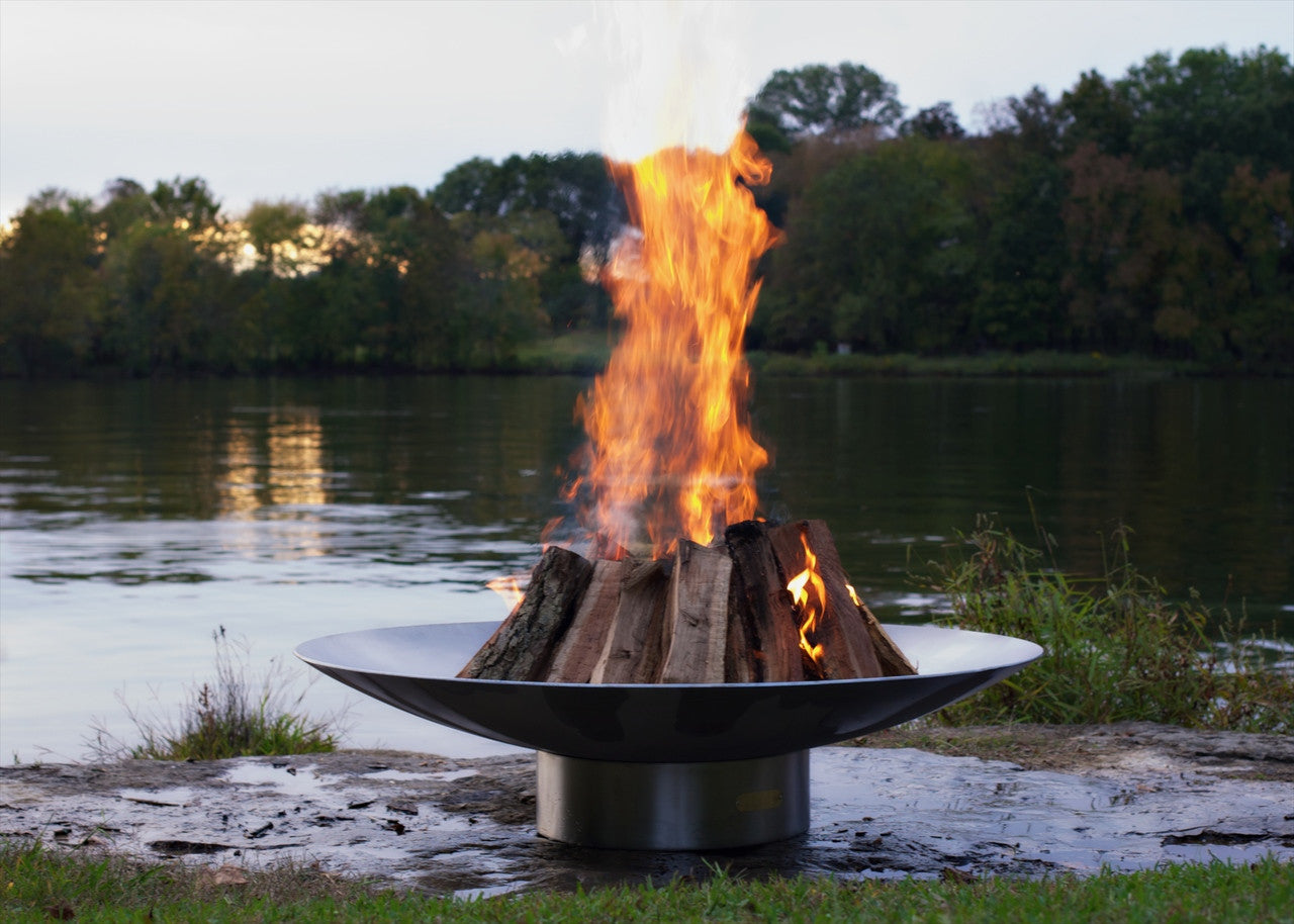 Fire Pit Art Bella Vita 34.5" Artisan Stainless Steel Fire Pit