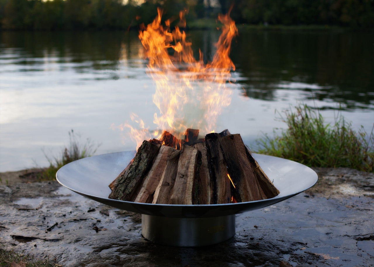 Fire Pit Art Bella Vita 46" Artisan Stainless Steel Fire Pit