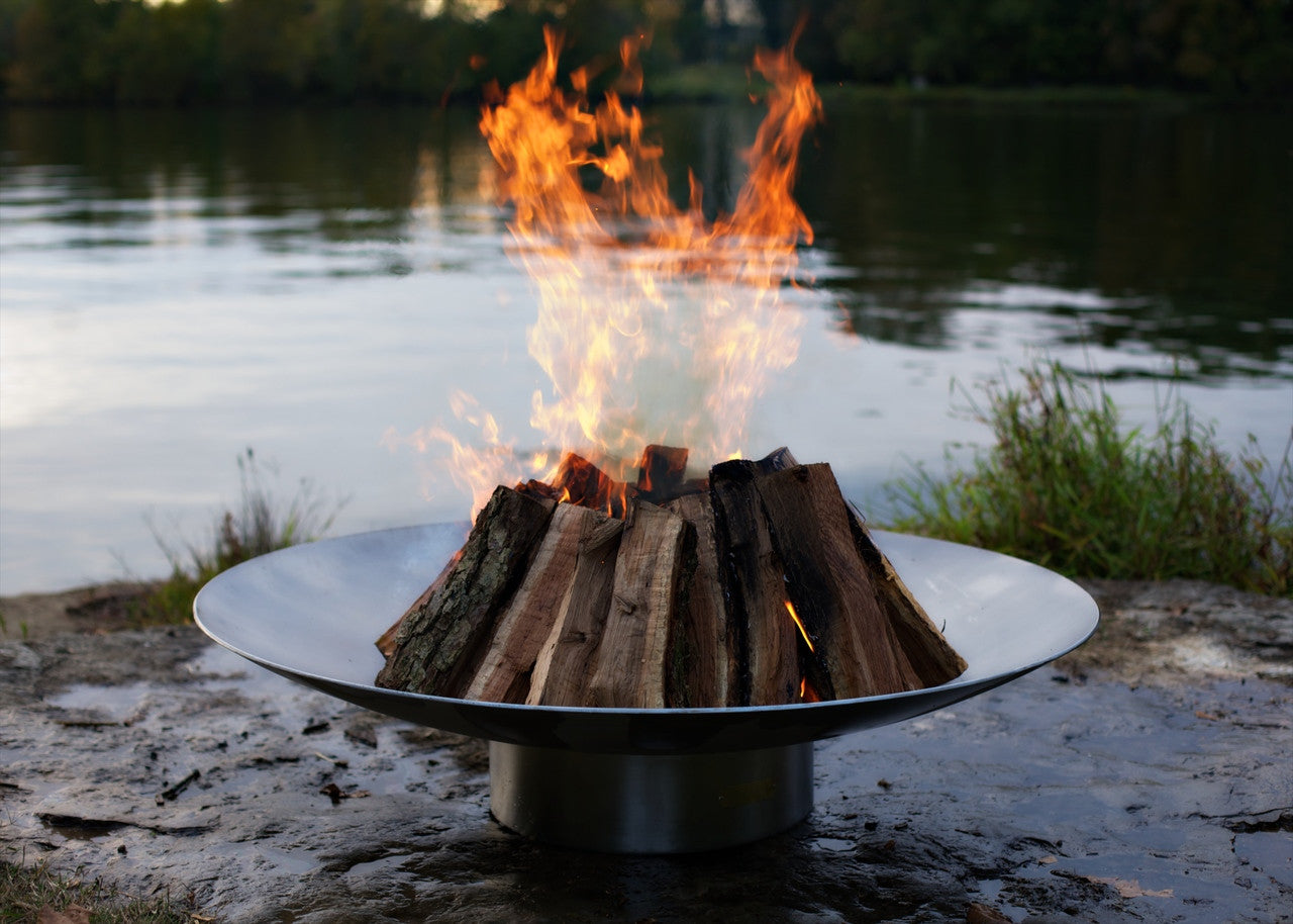 Fire Pit Art Bella Vita 34.5" Artisan Stainless Steel Fire Pit
