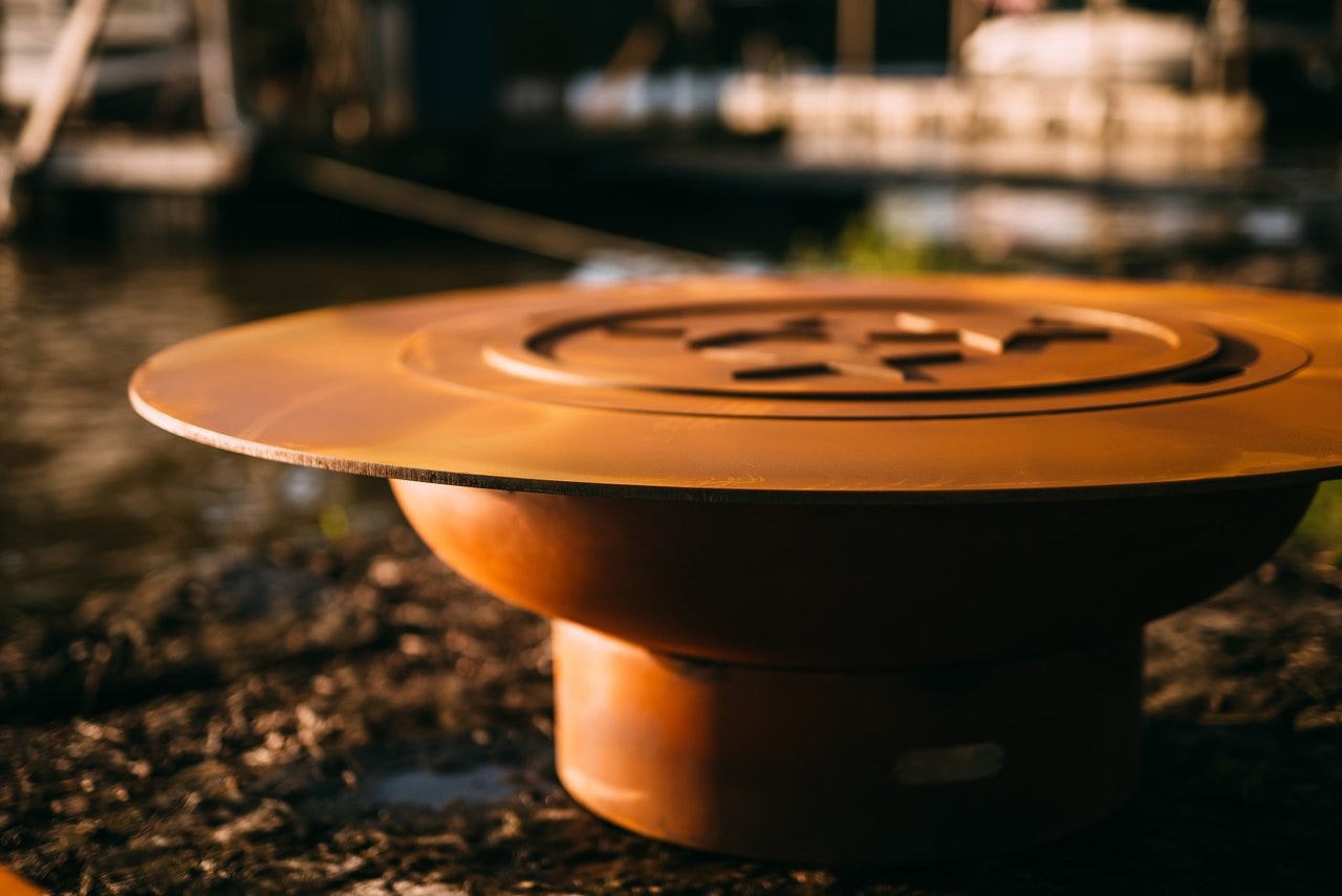 Fire Pit Art Saturn Artisan Fire Pit with Lid