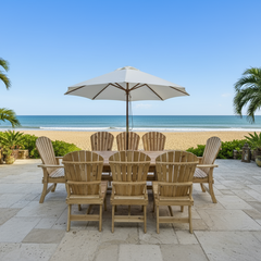 The Best Adirondack Chair Company Dining Set for 8 with 6' Trestle Table