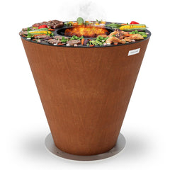 Arteflame Park Series — Commercial Flat-Top & Grill Grate Charcoal Grill for Public Spaces