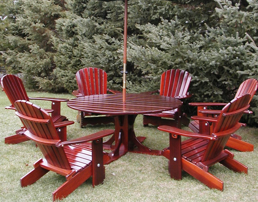 The Best Adirondack Chair Company Wooden Royal Picnic Set for 6