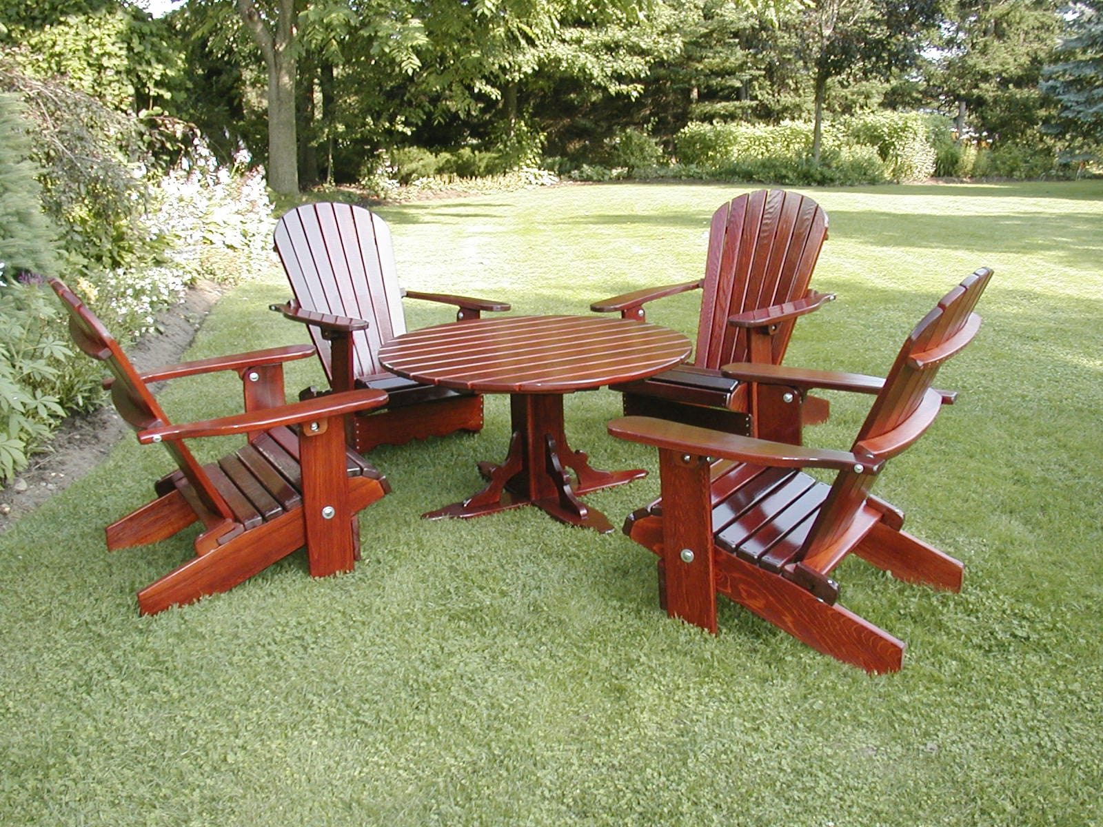 The Best Adirondack Chair Company Wooden Royal Picnic Set for 4