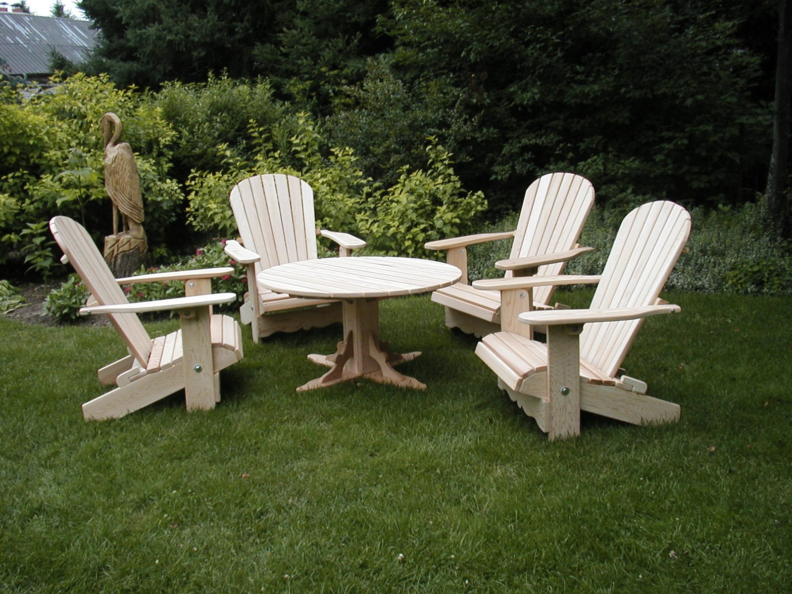 The Best Adirondack Chair Company Wooden Royal Picnic Set for 4