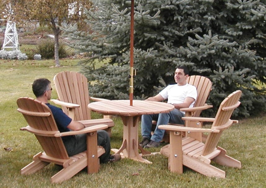 The Best Adirondack Chair Company Wooden Royal Picnic Set for 4