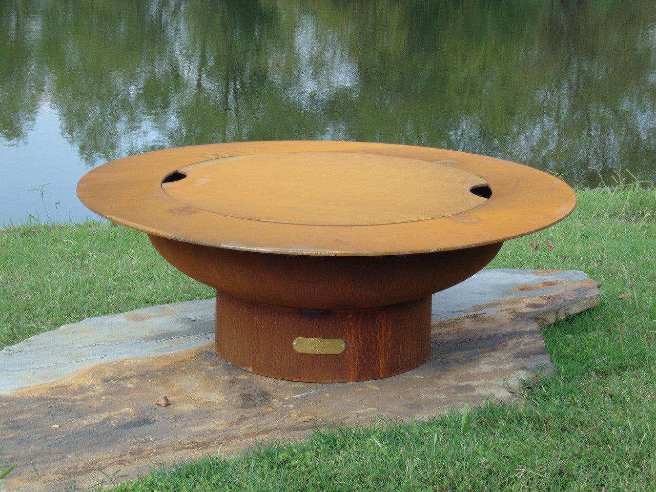 Fire Pit Art Saturn Artisan Fire Pit with Lid
