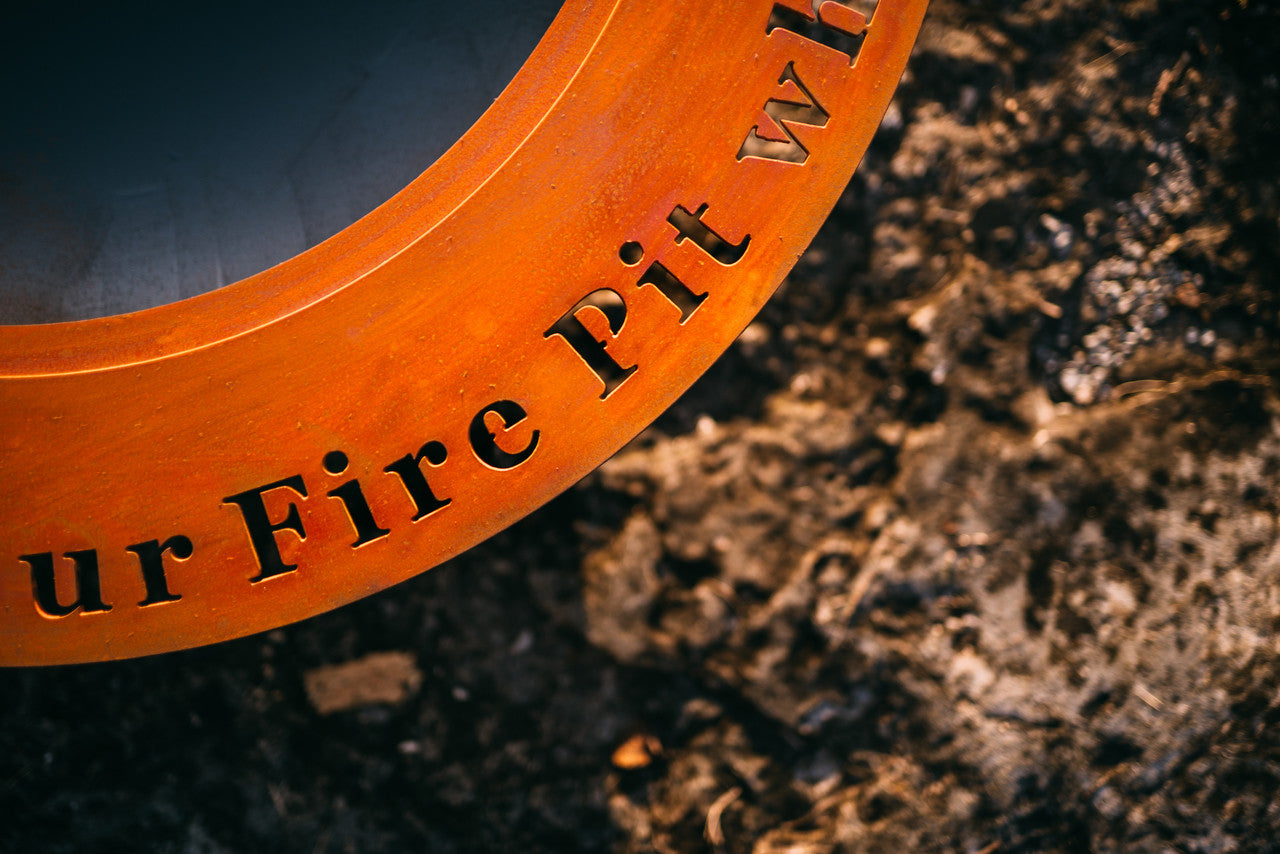 Fire Pit Art Saturn "Toasted" Personalized Artisan Fire Pit