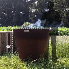 Arteflame Park Series — Commercial Flat-Top & Grill Grate Charcoal Grill for Public Spaces