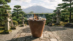 Arteflame One Series 40″ — Flat-Top Charcoal Grill & Fire Bowl (Single-Piece CORTEN Steel)